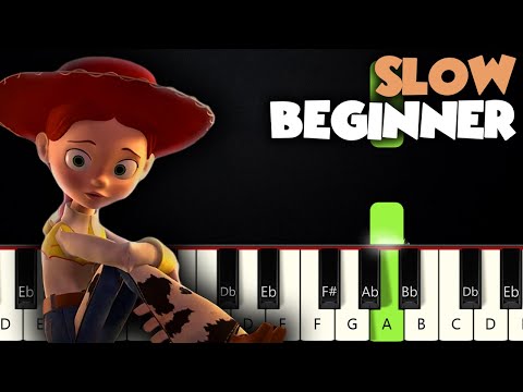 When She Loved Me - Toy Story 2 | SLOW BEGINNER PIANO TUTORIAL + SHEET MUSIC by Betacustic