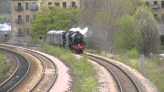 preview picture of video '45407 & 44871: Grosmont - Crewe at Mirfield 05/05/2012'