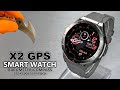 X2 GPS Sport SmartWatch Unboxing Review Amoled 3ATM Batometer ASMR