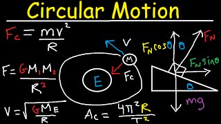 Centripetal Acceleration &amp; Force - Circular Motion, Banked Curves, Static Friction, Physics Problems