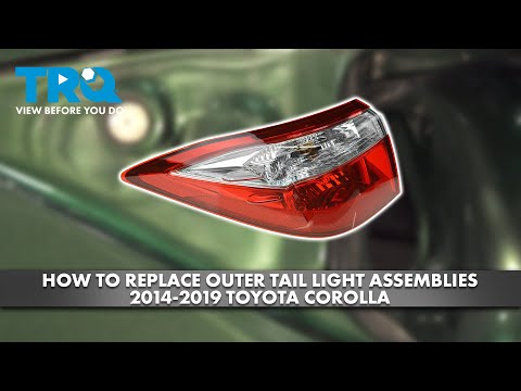 How to Replace Outer Tail Light Assemblies 2014-2019 Toyota Corolla