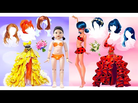 Ladybug Wedding vs Squid Game Wedding Dress | Style Wow