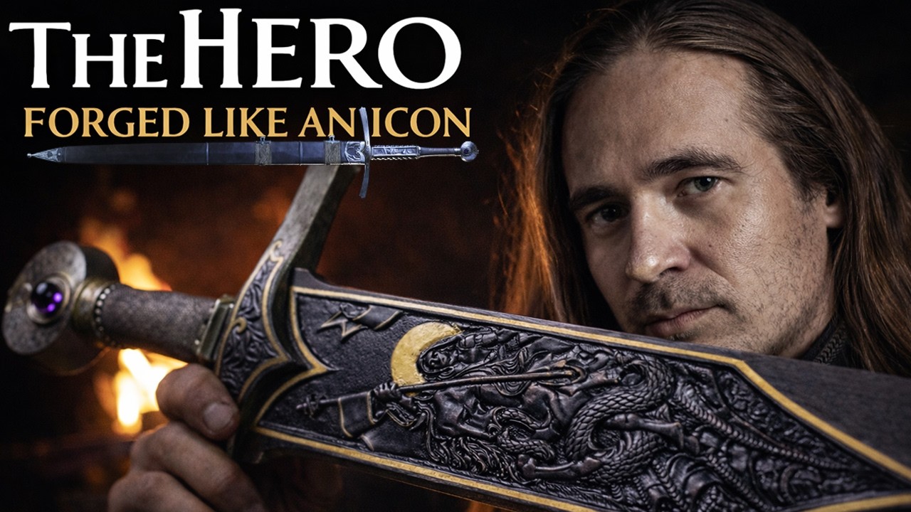 Forging “The Hero” – A Saint George & the Dragon Sword in Medieval Icon Style