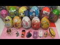 20 Surprise Eggs Kinder Surprise Cars 2 Thomas Spongebob Disney Pixar