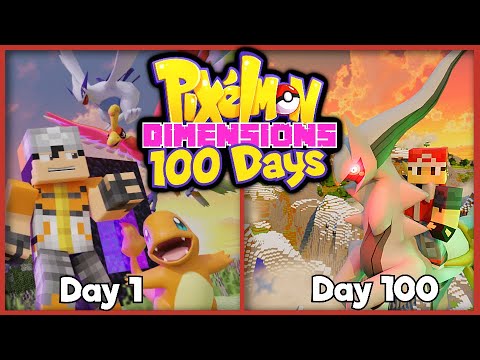 I SPENT 100 DAYS IN PIXELMON DIMENSIONS... Here's What Happened!