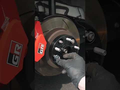 Installing 25mm SPACERS on the rear of my GR Corolla! #grcorolla #wheelspacers