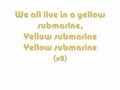 The Beatles Yellow Submarine Lyrics 