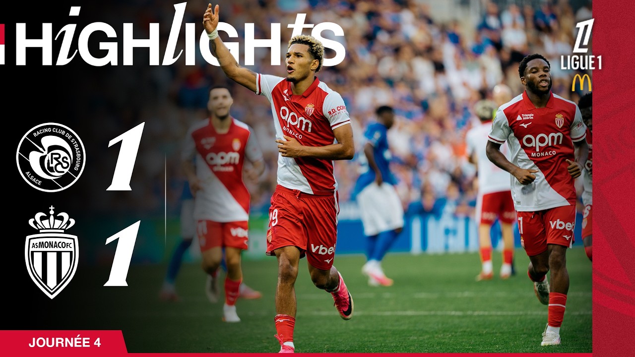 RC Strasbourg Alsace 1 - 1 AS Monaco FC highlights