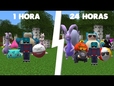 24 HORAS PARA CAPTURAR POKÉMONS RAROS NO MINECRAFT PIXELMON POKESQUAD