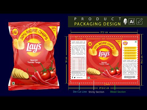 Product Packaging Design In Illustrator How to create print ready die cut lines and bleed section