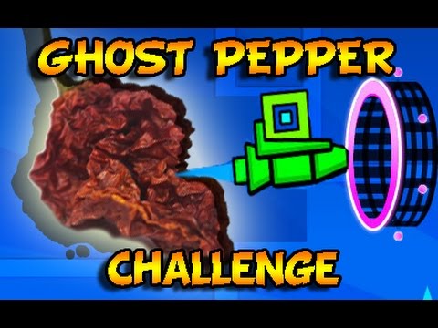 GHOST PEPPER GEOMETRY DASH CHALLENGE | FIERY RAGE!!