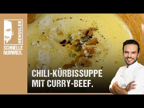 Quick Chili Pumpkin Soup with Curry Beef Recipe by Steffen Henssler
