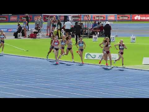 800m U16 Women Final, 2024 Australian Championships, Adelaide 19 April 2024