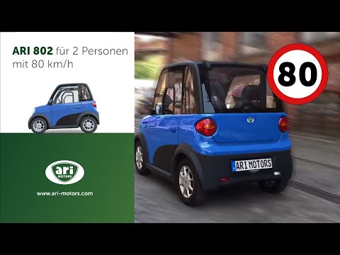 ARI 802- Voiture électrique pour 2 personnes, max. 80 km/h