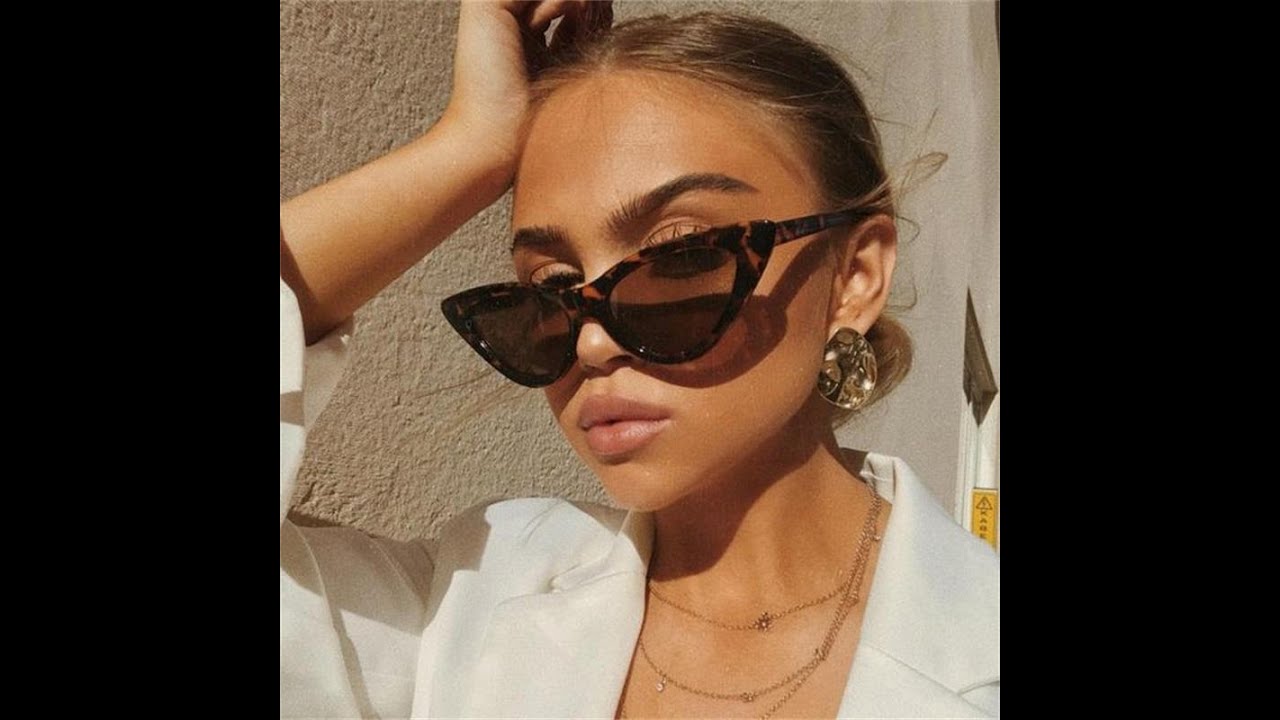 Watch Lunette De Soleil Vintage Femme Now Womens Cat Eye Sunglasses Vintage Sexy Ladies Sun Glases Retro Triangular Cateye Glasses Fashion