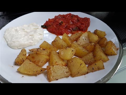 Spanish Patatas Bravas with Aioli Garlic Sauce and Savory Tomato Sauce Recipe