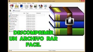Como Descomprimir Un Archivo RAR Con Winrar ¡Fácil Y Rápido! - Lo Mejor