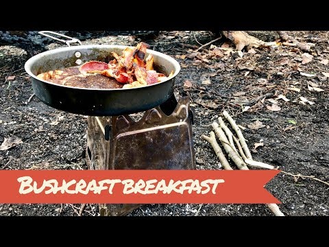 Bushcraft breakfast | Cooking on a twig stove