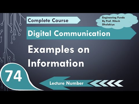 Examples on Information in Digital Communication by Engineering Funda