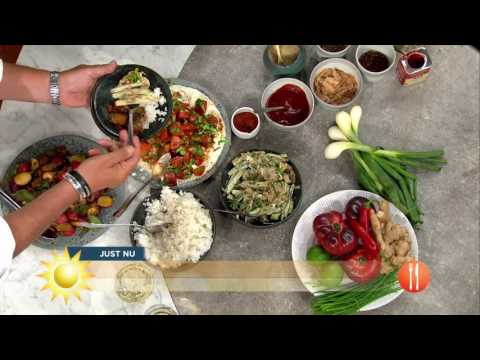 Så lagar du somrig asiatisk fusion - och det här vinet ska du välja!  - Nyhetsmorgon (TV4)