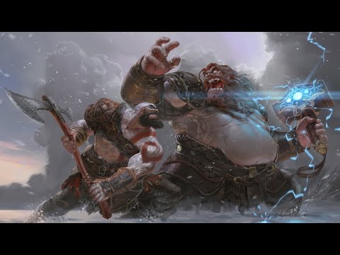 Kratos knocks out Thor's tooth