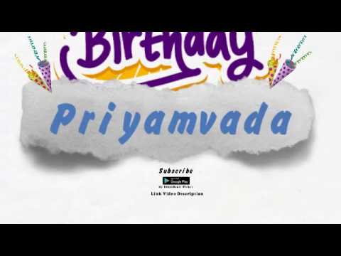 Happy Birthday Priyamvada