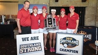 preview picture of video 'Women's Golf: 2015 Southland Final Round Highlights'