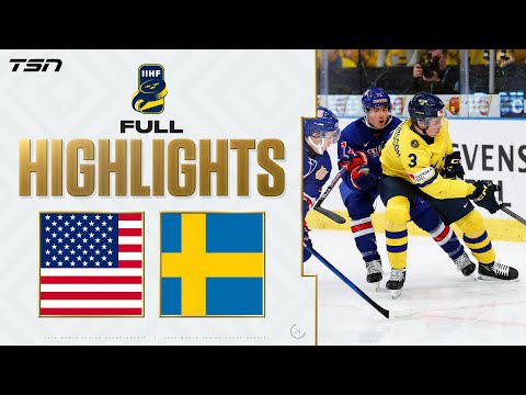 USA vs. Sweden FULL HIGHLIGHTS -- 2024 World Junior Championship Gold Medal Game
