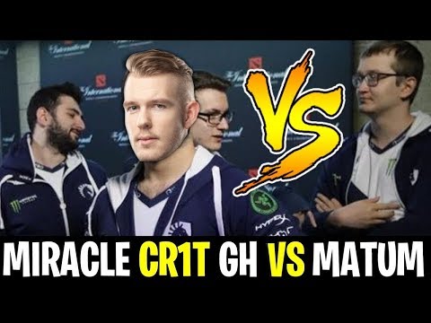 DOTA 2 MIRACLE GH CR1T vs MATUMBAMAN - Allstar Battle in Solo MMR1