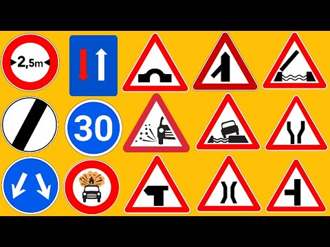 Traffic Signs || Road Signs || Learning Traffic and Road Signs// Driving Licence Theory Test 2023