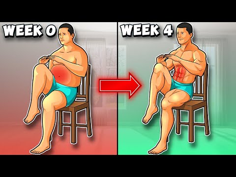 5 Minute Chair Workout To Lose Belly Fat | Sitting Belly Fat Workout For Men