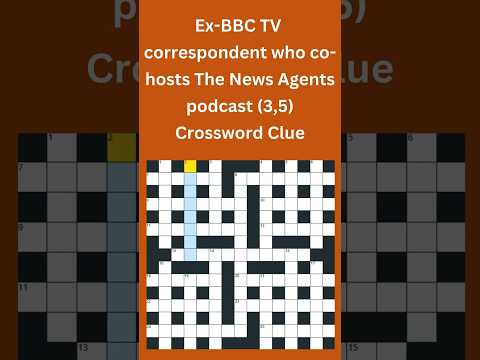 Ex-BBC TV correspondent who co-hosts The News... (3,5) Crossword Clue #crossword #crosswordpuzzles