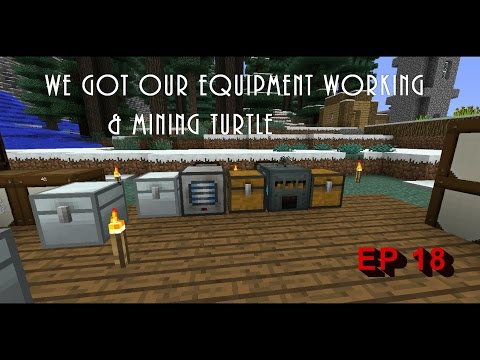 Let's Play Minecraft Modded Survival Stories 3 Ep. 18 (We Got Our Equipment Working & Mining Turtle)