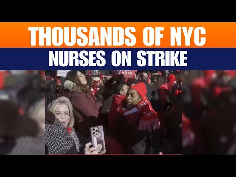 LIVE: The largest nurses' strike in NYC | 15000 nurses on ...