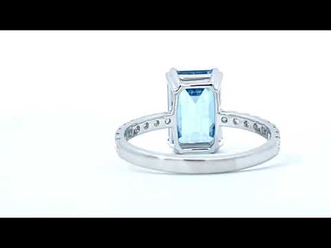 Ring Platinum - 3.91ct. tw. Blue Diamond (Fancy coloured lab-grown diamond) - Fancy Vivid Blue video