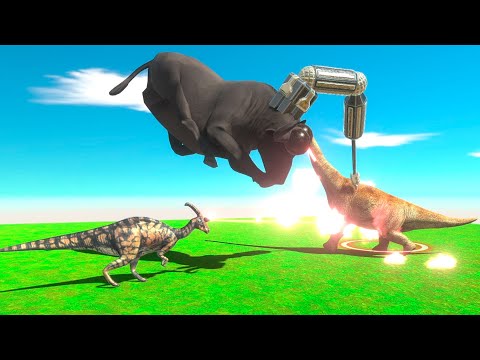GIANT CAPE BUFFALO & PARASAUROLOPHUS vs EVERY UNIT   Animal Revolt Battle Simulator