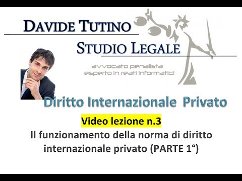 Diritto internazionale privato: Video Lezione n.3: Funzionamento della norma di DIP. (1)