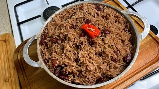 HOW TO MAKE RICE AND PEAS || CARIBBEAN RICE AND PEAS || TERRI-ANN’S KITCHEN