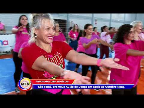 Aulão de Dança em apoio ao Outubro Rosa em São Tomé PR.