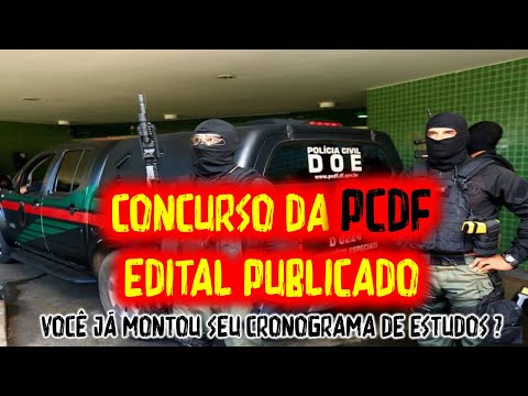 Concurso PCDF EDITAL PUBLICADO Cronograma de estudo PCDF  Prof Jorge Florêncio com GRUPO NO TELEGRAM