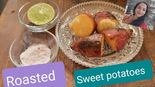 How to roast sweet potatoes on gas stove/smoke flavoured/vrat recipe/Shakarkandi kaise bhune