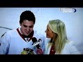 Blackhawks fan flirts with Sarah Kustok (TV Reporter) on Live TV