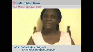 Mrs. Babarinde, Nigeria patient video testimonial India