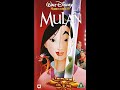 Opening To Mulan UK VHS 1999