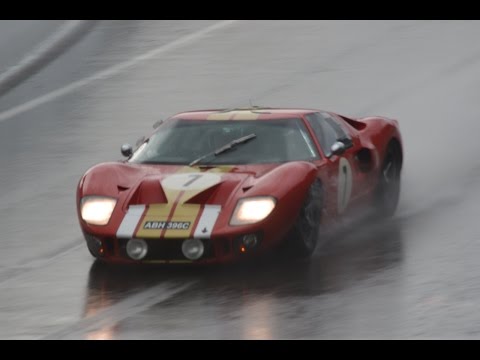 Ford gt40 race BATTLE into the rain - Spa 6 hours classic endurance 2014