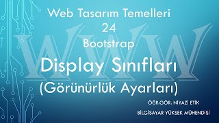 Web Tasarım Temelleri 24 - Bootstrap ile Display (Görüntü) Ayarları