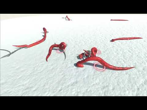 8 Green Anaconda snow vs all units - Animal Revolt Battle Simulator