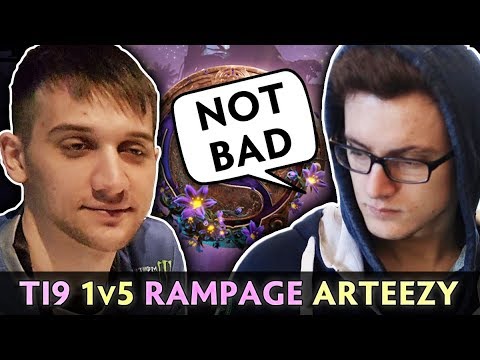 1v5 RAMPAGE Arteezy on 10% HP — EG vs VG on TI9