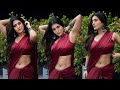 Rashi Singh Drapes Maroon Saree With Rose Romantic And Ethereal Feel Of The Photoshoot