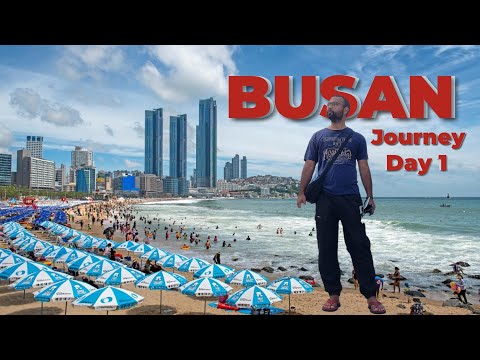 Trem para BusanㅣDia 1ㅣCaminhando pela cidade de BusanㅣLegenda em inglêsㅣ